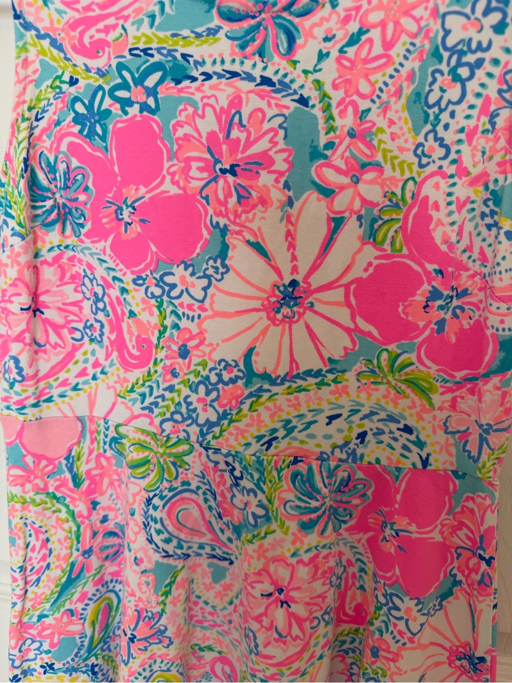 Lilly Pulitzer ( girls size 12 ) Pink Multicolor Floral Paisley Tank Dress - Picture 3 of 5